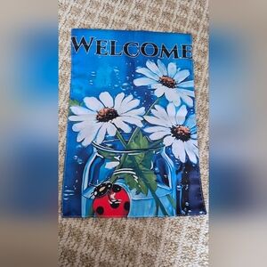 Floral Blue Bath Towel